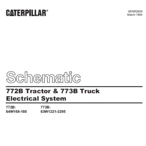 EN CAT Off-Highway 772B Tractor & 773B Truck Electrical System Schematic Manual - PDF DOWNLOAD