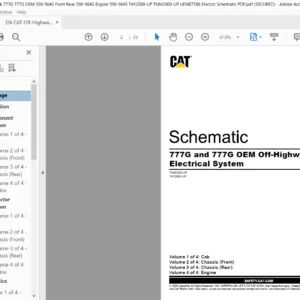 EN CAT Off-Highway 777G and 777G OEM Off-Highway Truck Electrical System Schematic Manual - PDF DOWNLOAD