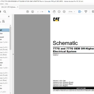 EN CAT Off-Highway 777G and 777G OEM Off-Highway Truck Electrical System Schematic Manual - PDF DOWNLOAD