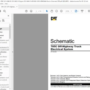 EN CAT Off-Highway 785C Off-Highway Truck Electrical System Schematic Manual - PDF DOWNLOAD