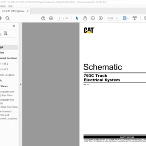 EN CAT Off-Highway 793C Truck Electrical System Schematic Manual - PDF DOWNLOAD