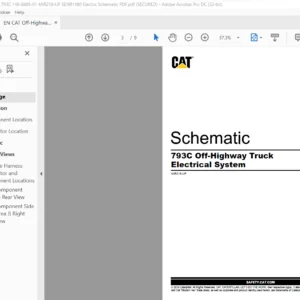 EN CAT Off-Highway 793C Truck Off-Highway Electrical System Schematic Manual - PDF DOWNLOAD