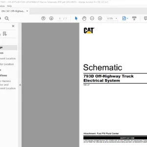 EN CAT Off-Highway 793D Off-Highway Truck Electrical System Schematic Manual - PDF