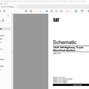 EN CAT Off-Highway 793F Off-Highway Truck Electrical System Schematic Manual - PDF DOWNLOAD
