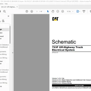 EN CAT Off-Highway 793F Off-Highway Truck Electrical System Schematic Manual