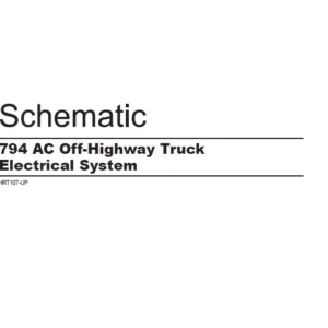 Download CAT 794 AC Off-Highway Truck Electrical Schematic Manual