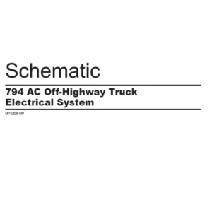 EN CAT Off-Highway 794 AC Off-Highway Truck Electrical System Schematic Manual