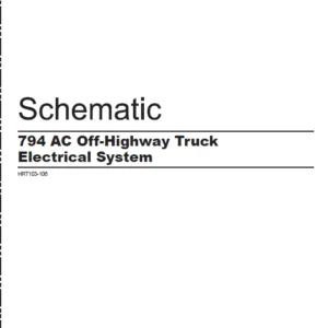EN CAT Off-Highway 794 AC Off-Highway Truck Electrical system Schematic Manual