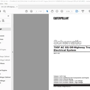 EN CAT Off-Highway 795F AC XQ Off-Highway Truck Electrical System Schematic Manual - PDF DOWNLOAD