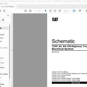 EN CAT Off-Highway 795F AC XQ Off-Highway Truck Electrical System Schematic Manual - PDF DOWNLOAD