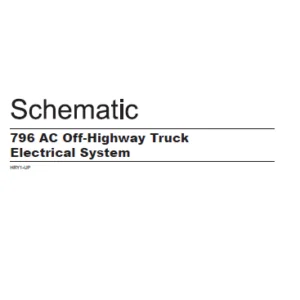 EN CAT Off-Highway 796 AC Off-Highway Truck Electrical System Schematic Manual - PDF DOWNLOAD