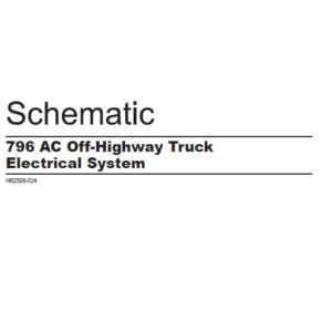 Electrical Schematic Manual for CAT 796 AC Off-Highway Truck PDF