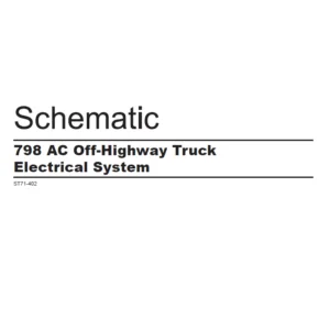 EN CAT Off-Highway 798 AC Off-Highway Truck Electrical system Schematic Manual - PDF DOWNLOAD