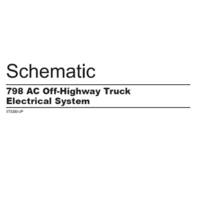 EN CAT Off-Highway 798 AC Off-Highway Truck Electrical system Schematic Manual