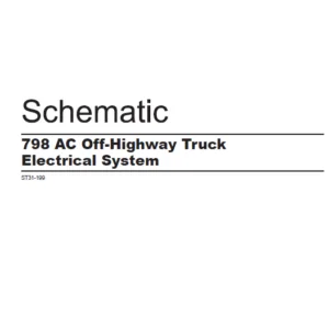 EN CAT Off-Highway 798 AC Off-Highway Truck Electrical system Schematic Manual - PDF DOWNLOAD