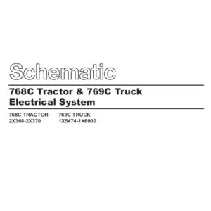 EN CAT Off-Highway Truck 768C Tractor & 769C Truck Electrical System Schematic Manual - PDF DOWNLOAD