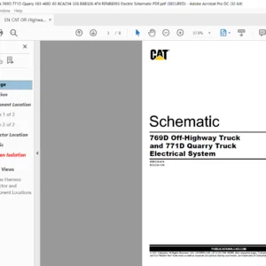EN CAT Off-Highway Truck 769D Off-Highway Truck  and 771D Quarry Truck Electrical System Schematic Manual - PDF DOWNLOAD