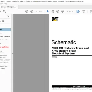 EN CAT Off-Highway Truck 769D Off-Highway Truck  and 771D Quarry Truck Electrical System Schematic Manual - PDF DOWNLOAD