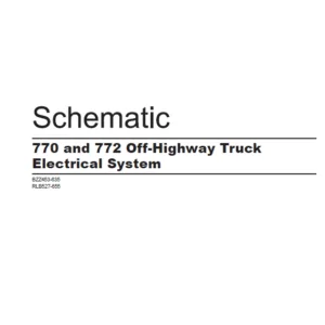 EN CAT Off-Highway Truck 770 and 772 Off-Highway Truck Electrical System Schematic Manual - PDF  DOWNLOAD