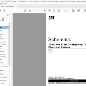 EN CAT Off-Highway Truck 770G and 772G Off-Highway Truck Electrical System Schematic Manual - PDF DOWNLOAD