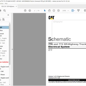 EN CAT Off-Highway Truck 770G and 772G Off-Highway Truck Electrical System Schematic Manual - PDF DOWNLOAD
