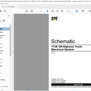 EN CAT Off-Highway Truck 773E Off-Highway Truck  Electrical System Schematic Manual - PDF DOWNLOAD