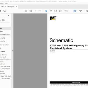 EN CAT Off-Highway Truck 773E and 775E Electrical System Schematic  Manual  - PDF DOWNLOAD
