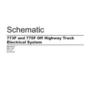 EN CAT Off-Highway Truck 773F And 775F Off-Highway Truck Electric System Schematic Manual - PDF DOWNLOAD