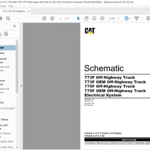 EN CAT Off-Highway Truck 773F Off-Highway Truck 773F OEM Off-Highway Truck 775F Off-Highway Truck 775F OEM Off-Highway Truck Electrical System Schematic Manual
