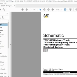 EN CAT Off-Highway Truck 773F Off-Highway Truck 773F OEM Off-Highway Truck and 775F Off-Highway Truck Electrical System Schematic Manual