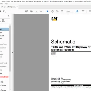 EN CAT Off-Highway Truck 773G and 775G Off-Highway Truck Electric System Schematic Manual - PDF DOWNLOAD