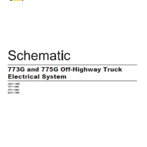 EN CAT Off-Highway Truck 773G and 775G Off-Highway Truck Electrical System Schematic Manual - PDF DOWNLOAD