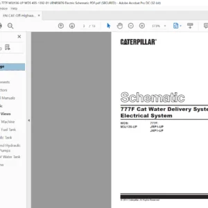 EN CAT Off-Highway Truck 777F Cat Water Delivery System (WDS) Electrical System Schematic Manual - PDF DOWNLOAD