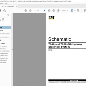 EN CAT Off-Highway Truck 784C and 785C Off-Highway Electrical System Schematic Manual - PDF DOWNLOAD