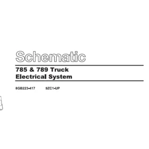 EN CAT Off-Highway Truck 785 & 789 Truck Electric System Schematic Manual - PDF DOWNLOAD