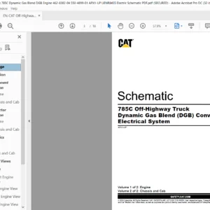 EN CAT Off-Highway Truck 785C Off-Highway Truck Dynamic Gas Blend (DGB) Conversion Electrical System Schematic Manual - PDF DOWNLOAD