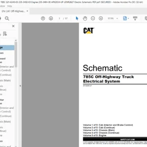 EN CAT Off-Highway Truck 785C Off-Highway Truck Electric System Schematic Manual - PDF DOWNLOAD
