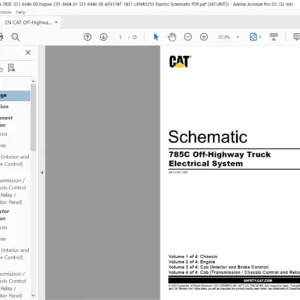 EN CAT Off-Highway Truck 785C Off-Highway Truck Electrical System Schematic Manual - PDF DOWNLOAD