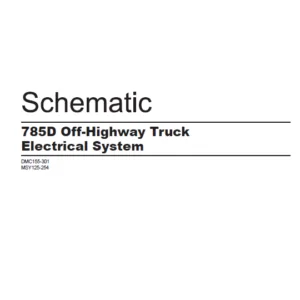 EN CAT Off-Highway Truck 785D Off-Highway Truck Electrical Schematic Manual - PDF DOWNLOAD