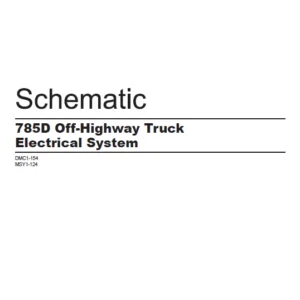 EN CAT Off-Highway Truck 785D Off-Highway Truck Electrical System Schematic Manual - PDF DOWNLOAD