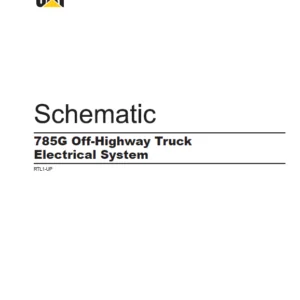 EN CAT Off-Highway Truck 785G Off-Highway Truck Electrical System Schematic Manual - PDF DOWNLOAD