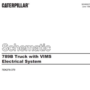 EN CAT Off-Highway Truck 789B Truck with VIMS Electrical System Schematic Manual - PDF DOWNLOAD