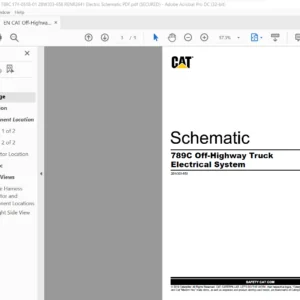 EN CAT Off-Highway Truck 789C Off-Highway Truck Electrical System Schematic Manual - PDF DOWNLOAD