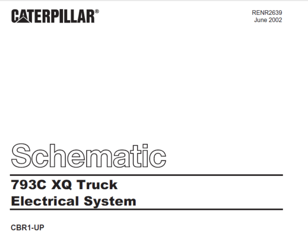 EN CAT Off-Highway Truck 793C XQ Truck Electric System Schematic Manual ...