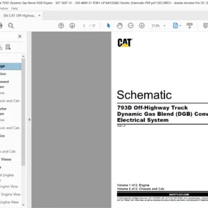 EN CAT Off-Highway Truck 793D Off-Highway Truck Dynamic Gas Blend (DGB) Conversion Electric System Schematic Manual - PDF DOWNLOAD