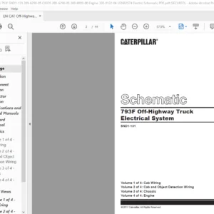 EN CAT Off-Highway Truck 793F Off-Highway Truck Electric System Schematic Manual