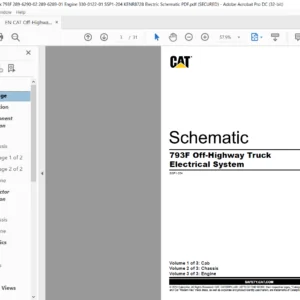 EN CAT Off-Highway Truck 793F Off-Highway Truck Electric System Schematic Manual - PDF DOWNLOAD