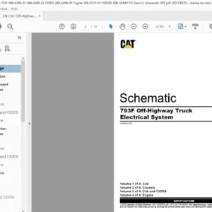 EN CAT Off-Highway Truck 793F Off-Highway Truck Electric System Schematic Manual