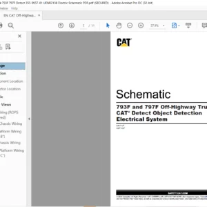 EN CAT Off-Highway Truck 793F and 797F Off-Highway Truck CAT Detect Object Detection Electrical System Schematic Manual - PDF DOWNLOAD