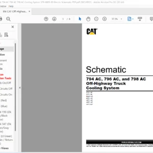 EN CAT Off-Highway Truck 794 AC 796 AC and 798 AC  Off-Highway Truck  Cooling System Electrical System Schematic Manual